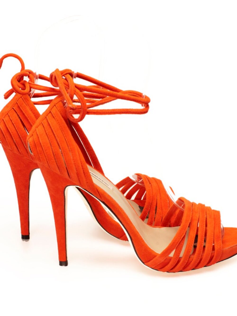 NYC Designer HANDMADE Genuine Suede Leather Strappy Stiletto High Heels NEW